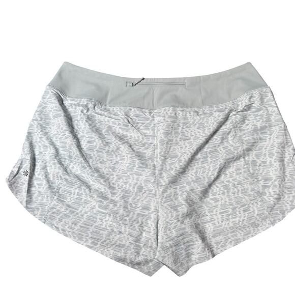 2 Pairs ATHLETA Run With It 3.5” Shorts Size 2X Textured Coral and Gray NWT - Picture 5 of 11